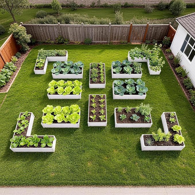 A ANLEOLIFE Set of 12, 18 Inch Tall Raised Garden Beds Kit, Rectangular & - Image 3