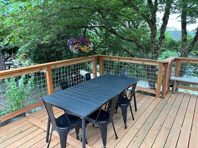 70" Patio Outdoor Dining Table for 6, Weather-Resistant Aluminum Frame - Image 2