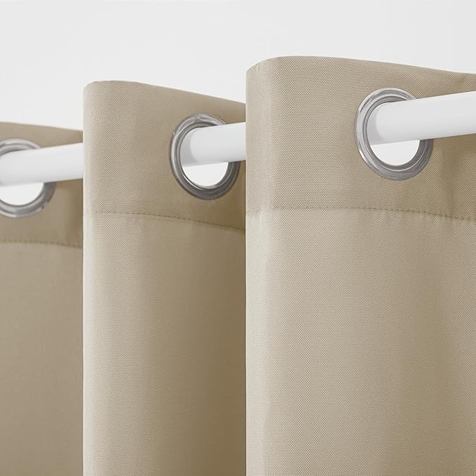 TOWN & COUNTRY BASICS Cabana Solid Heavyweight Indoor Outdoor Curtains - Image 3