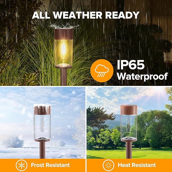 UME 8 Pack Solar Pathway Lights Outdoor, Bright Solar Garden Lights - Image 5