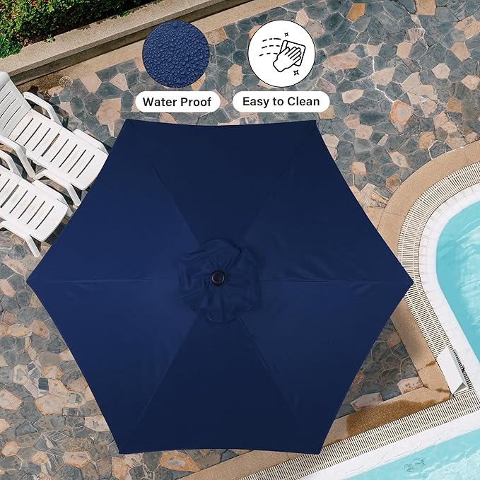 Simple Deluxe 9' Patio Umbrella Outdoor Table Market Yard Umbrella - Image 5