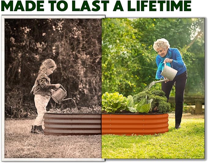 Plant & Plot Galvanized Raised Garden Beds Outdoor // 4×2×1 ft Planter Raised - Image 2