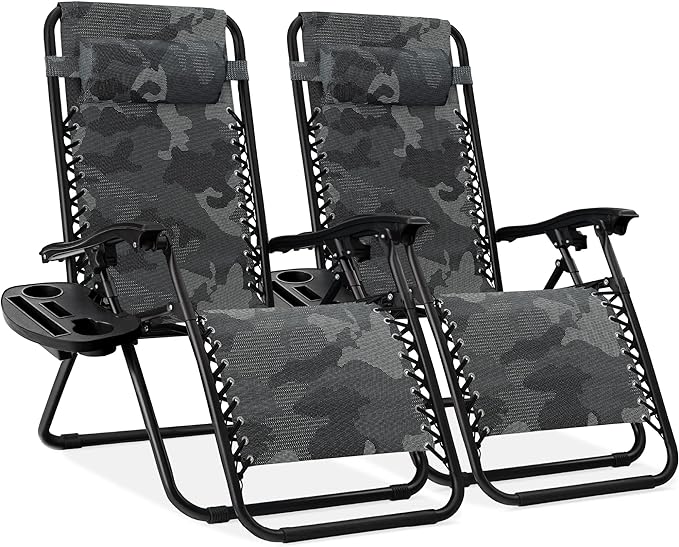 Best Choice Products Set of 2 Adjustable Steel Mesh Zero Gravity Lounge Chair by BestChoiceProducts