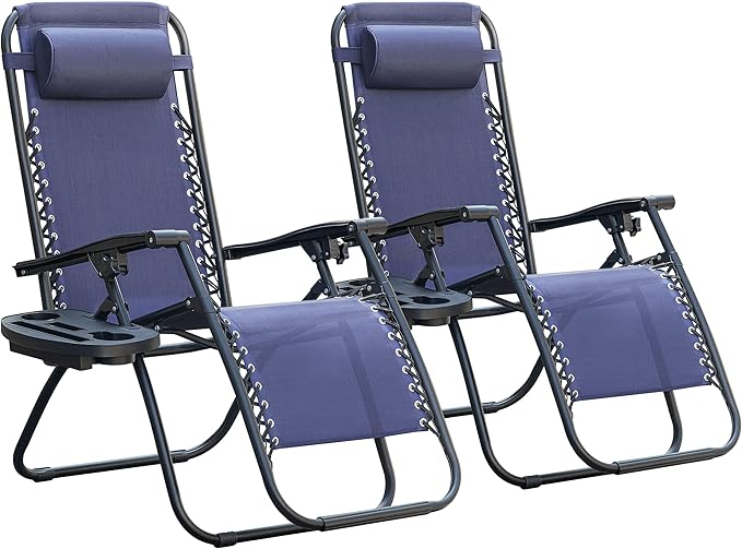 Homall Zero Gravity Chair Patio Folding Lawn Outdoor Lounge Gravity Camp by Homall