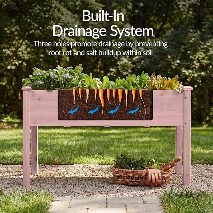 Best Choice Products 48x24x30in Raised Garden Bed, Elevated Wood Planter Box - Image 4