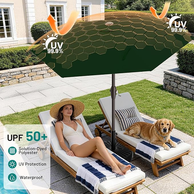 AreShark 7.5FT Patio Umbrella Table Market Umbrella - Image 5