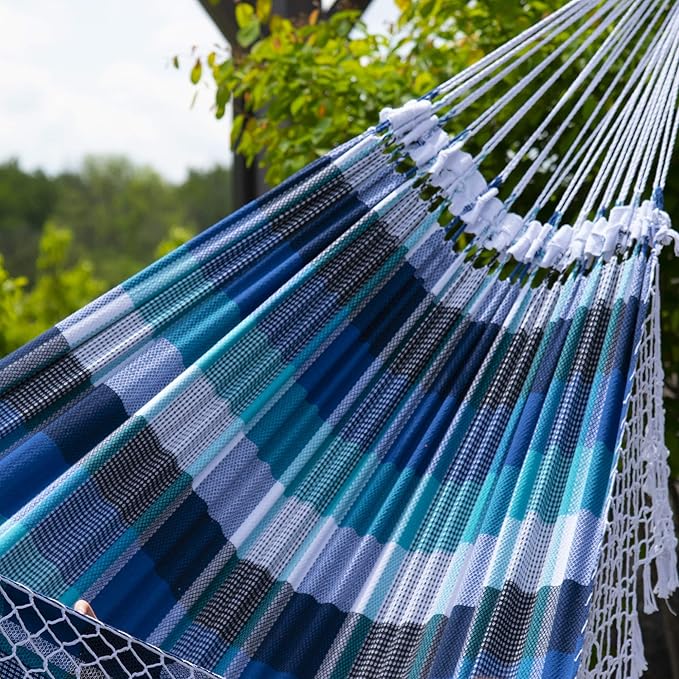 Vivere Authentic Brazilian Cotton Hammock - 450 lb Capacity - Image 5