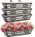 4 Pack 24 Inch Railing Boxes Planter by cheehigo