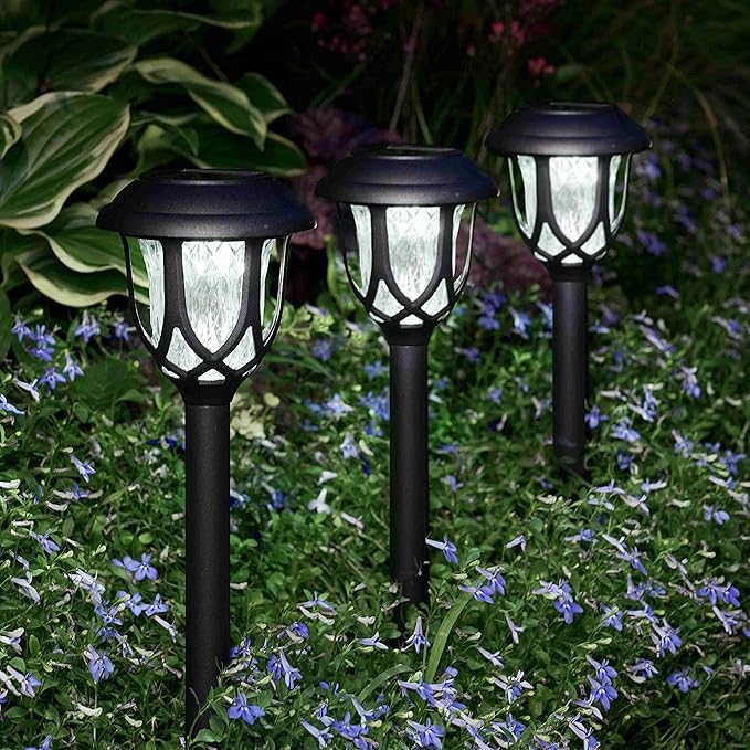 EXCMARK 10 Pack Solar Lights Outdoor Decorative, Solar Pathway Lights Outdoor - Image 2