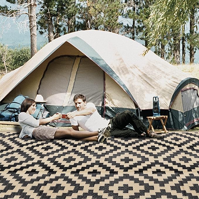 SAND MINE Waterproof Outdoor Rug 9x18 ft, Plastic Reversible Rug, Modern Area - Image 7