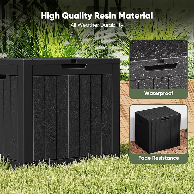 NEWBULIG 31 Gallon Outdoor Storage Box, Waterproof Deck Box - Image 4