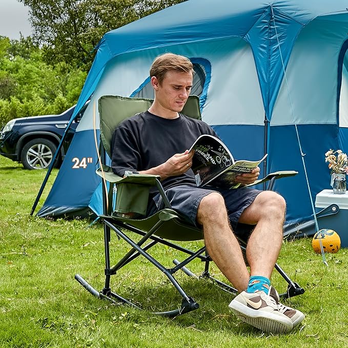Portal Outdoor Rocking Chair Camping Folding Portable Rocker - Image 2