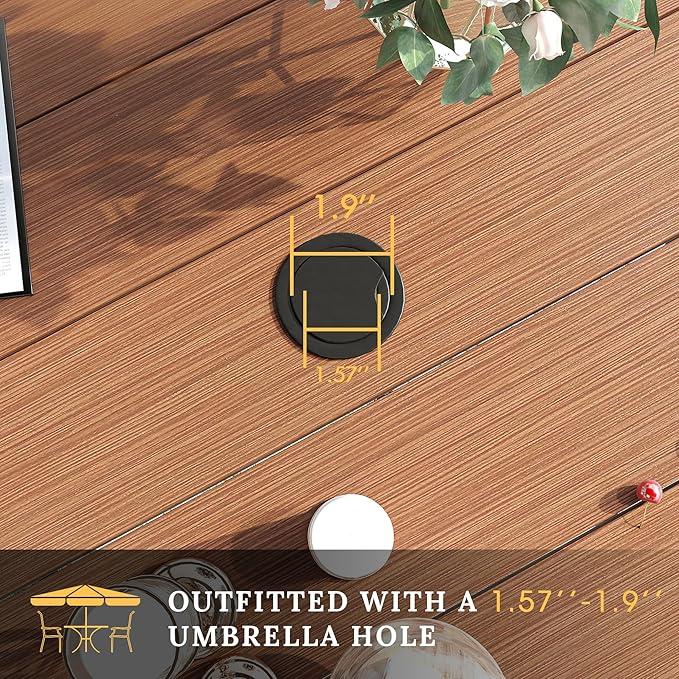 VICLLAX 53" Outdoor Round Patio Table - Image 5