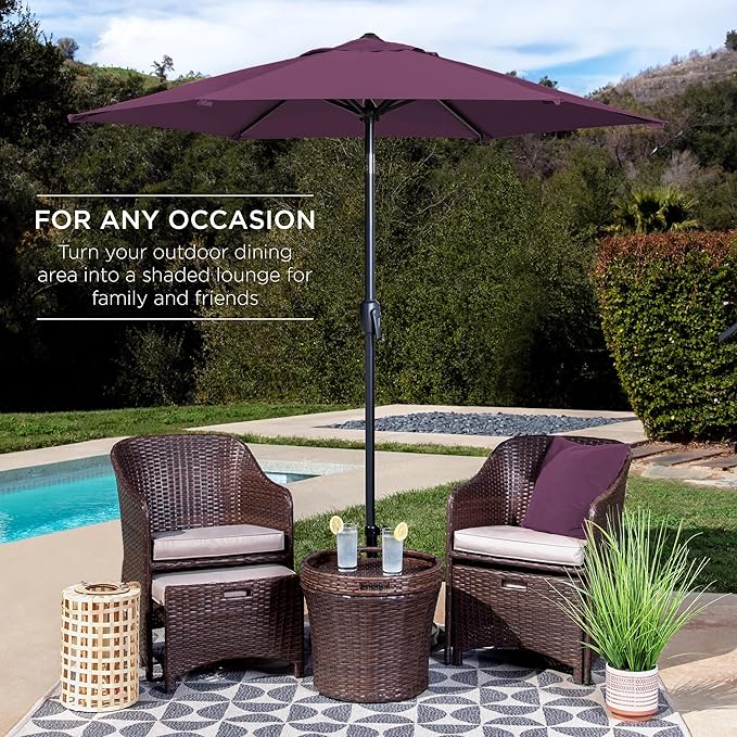 Best Choice Products 7.5ft Heavy-Duty Round Outdoor Market Table Patio Umbrella - Image 3