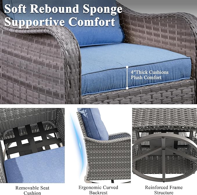 2-Seat Modern Patio Furniture Set - Image 6
