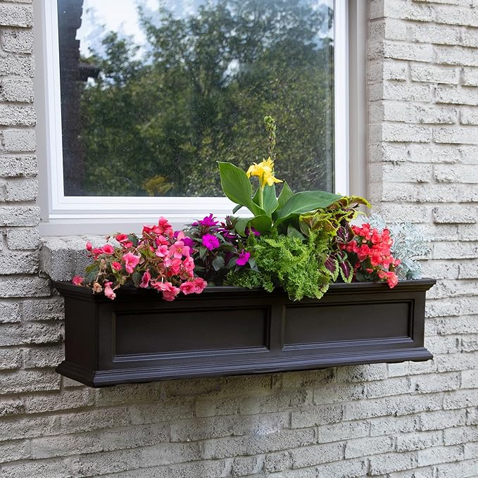 Mayne Fairfield 4-Foot Window Box – Self-Watering, Weather-Resistant Planter - Image 8