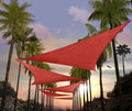 Amgo Custom Size 20' x 20' x 20' Red Triangle Sun Shade Sail Order to Make by Amgo