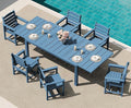 SERWALL 7-Piece Patio Dining Sets, All Weather HDPE Outdoor Furniture Set by SERWALL