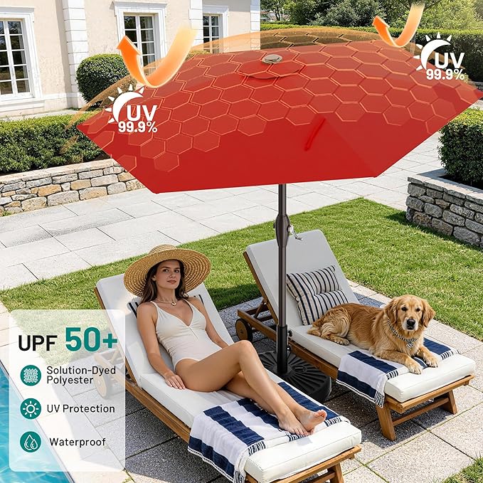 AreShark 7.5FT Patio Umbrella Table Market Umbrella - Image 7