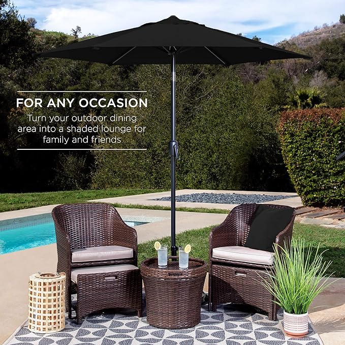 Best Choice Products 7.5ft Heavy-Duty Round Outdoor Market Table Patio Umbrella - Image 3