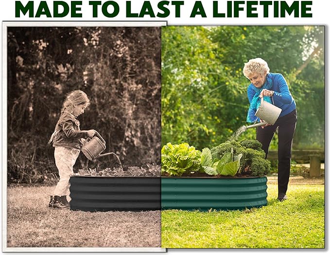 Plant & Plot Galvanized Raised Garden Beds Outdoor // 4×2×1 ft Planter Raised - Image 3