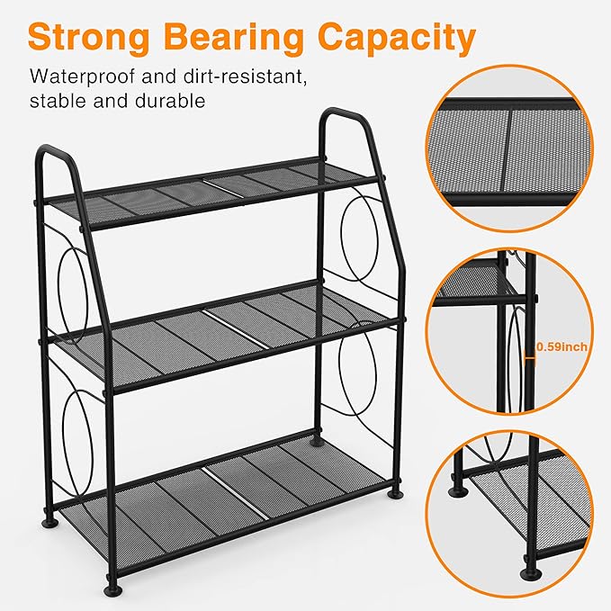 Plant Stand, 3 Tier Plant Shelf - Image 4