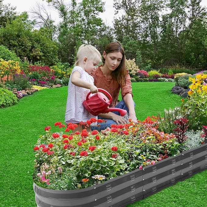 GADI 67-Inch Raised Garden Bed, Metal Planter Box - Image 2