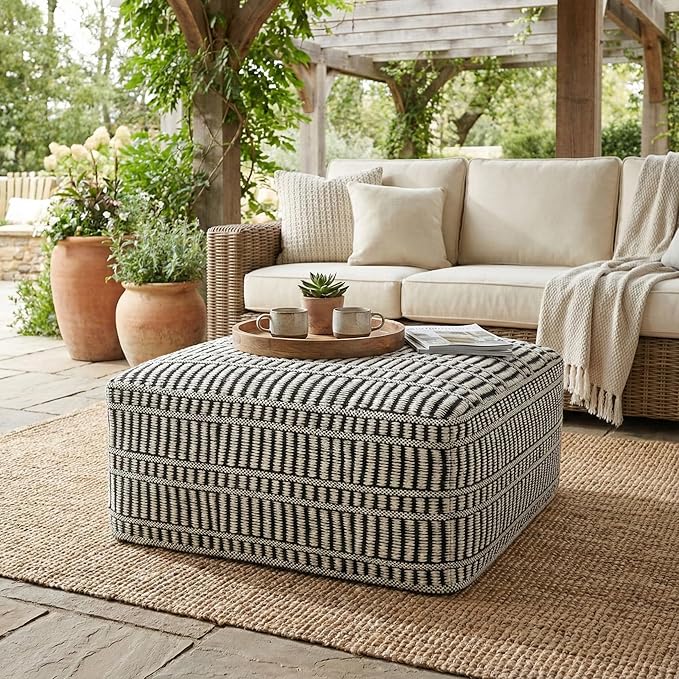 SIMPLIHOME Safford Square Pouf - Image 3