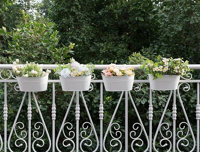 Dahey 10.5 Inch Metal Iron Hanging Flower Pots - Image 5