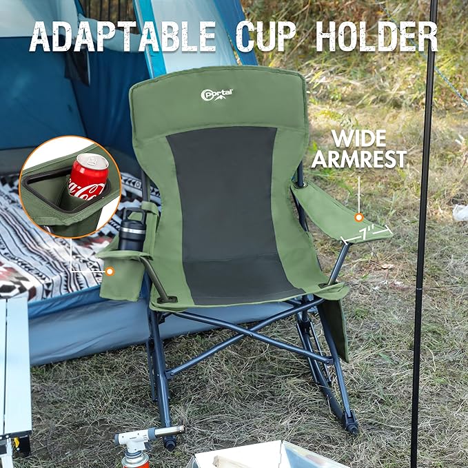 Portal Outdoor Rocking Chair Camping Folding Portable Rocker - Image 6