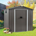 Vongrasig Outdoor Storage Shed, 6 x 4 FT Outside Metal Garden Shed by Vongrasig