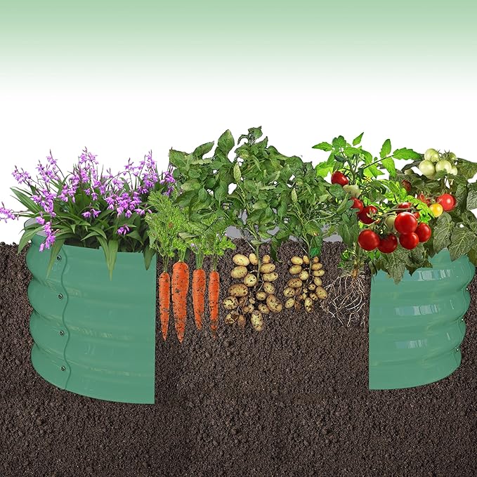 GarveeLife 2-Pack Galvanized Raised Garden Bed – Rust-Resistant Petal-Shaped - Image 6