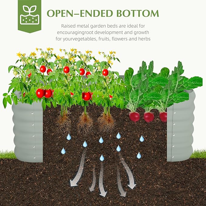 Galvanized Raised Garden Bed, Outdoor Planter Bed, Metal Planter Box - Image 3
