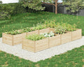 AMERLIFE U-Shaped Raised Garden Bed, 7.5Wx12Dx1.6H Outdoor Wooden Raised Garden by AMERLIFE