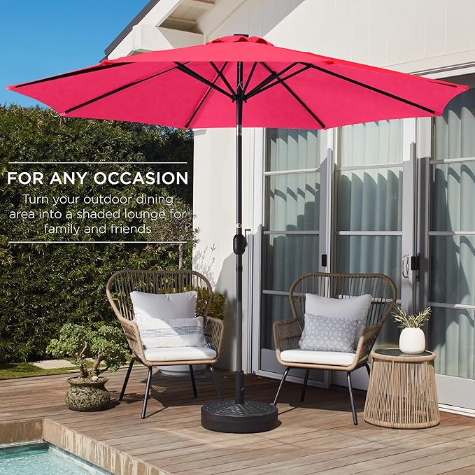 Best Choice Products 10ft Outdoor Table Compatible Steel Polyester Market Patio - Image 3
