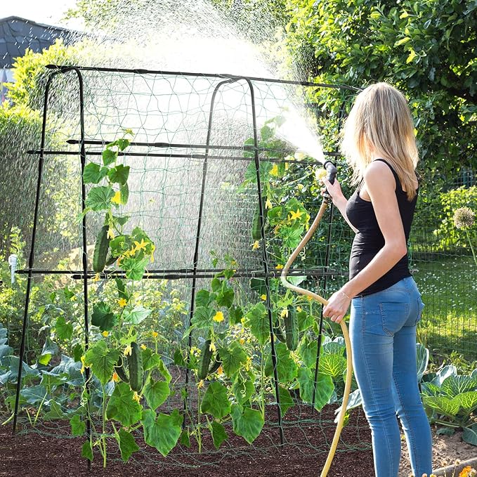 Lalahoni Cucumber Trellis, 5.3x5.3 Feet Metal Garden Arch Plant Support - Image 7