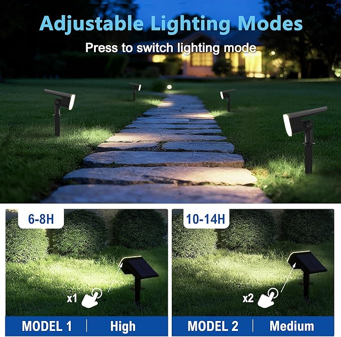 Solar Lights Outdoor Waterproof IP65, Super Bright LED, Cool Light 2 Lighting - Image 2