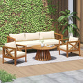 Merax Outdoor 4-Piece Acacia Wood Conversation Set by Merax