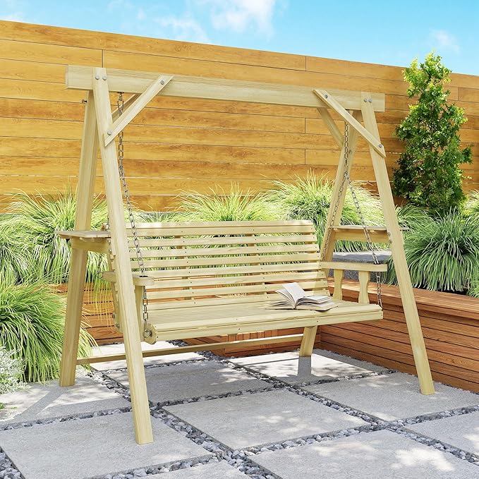 Outsunny 3 Seat Porch Swing - Image 8