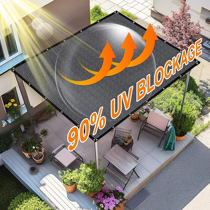 Artpuch 90% Sun Shade Cloth, 6 x 6 FT Pergola Shade Cover Canopy - Image 3