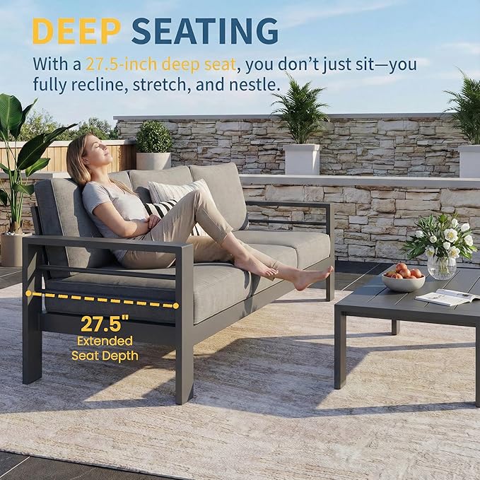 Solaste Aluminum Patio Furniture Set - Image 6