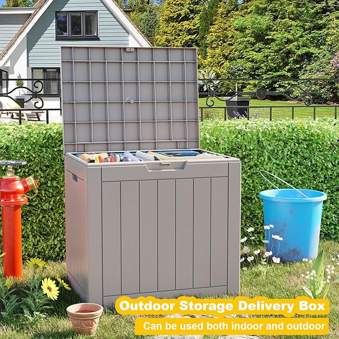 36 Gallon Outdoor Deck Box, Lockable Waterproof Outdoor Storage Boxes - Image 5