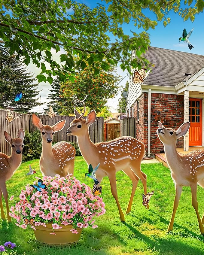 Artificial Flowers for Outdoors Faux Outside Plants Spring Summer Decorations - Image 2