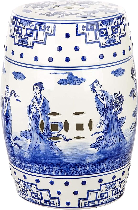 Safavieh Ocean Jewel Chinoiserie Ceramic Decorative Garden Stool by SAFAVIEH