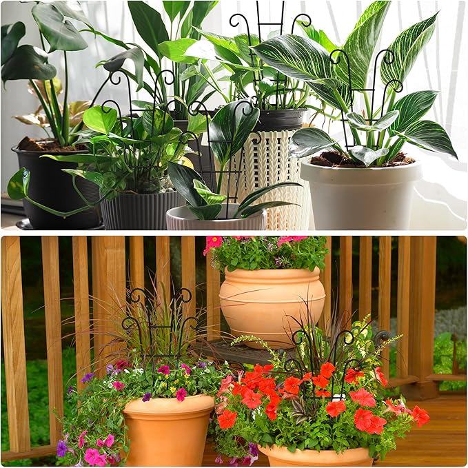 Coomin Small Plant Trellis for Climbing Plants Indoor, 14.5in Metal House Plant - Image 7