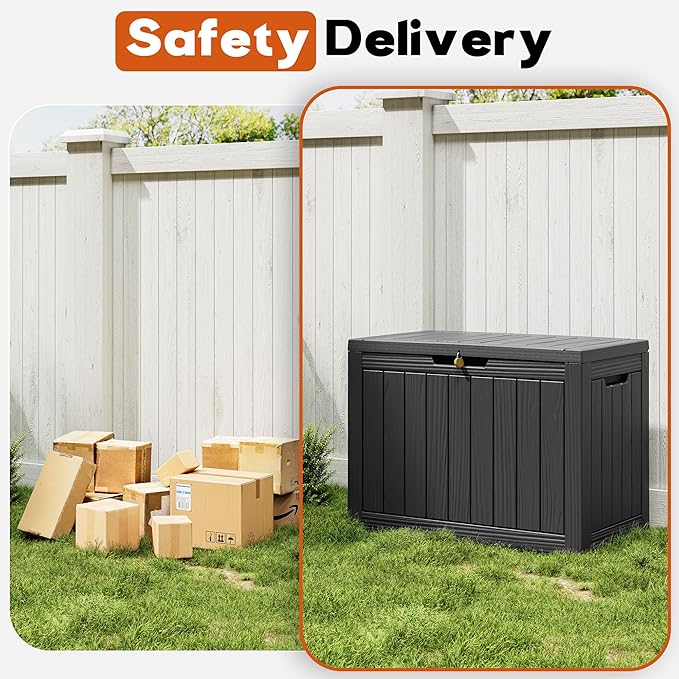 Outdoor Storage Box, Resin Deck Boxes Indoor and outdoor, Waterproof Storage - Image 6
