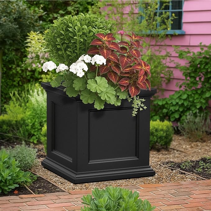 Mayne Fairfield 24-Inch Self Watering Square Planter Box, Weather-Resistant and - Image 9