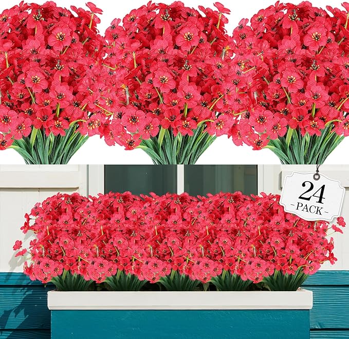 AGIRL 24 Bundles Artificial Flowers by AGIRL