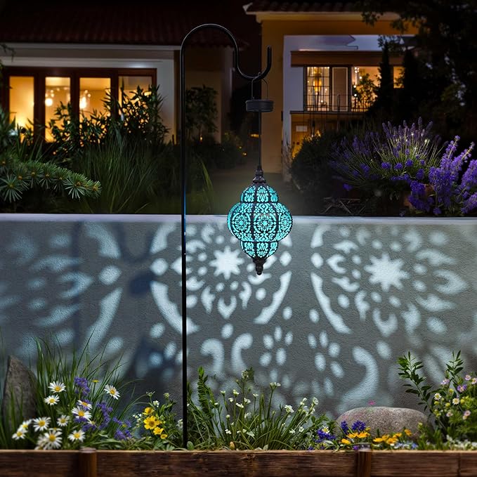 Hanging Solar Lights Outdoor Garden Decor Solar Lantern Waterproof Plastic - Image 8
