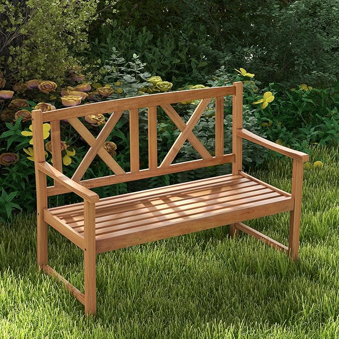 Giantex Patio Garden Bench Loveseat - Image 8